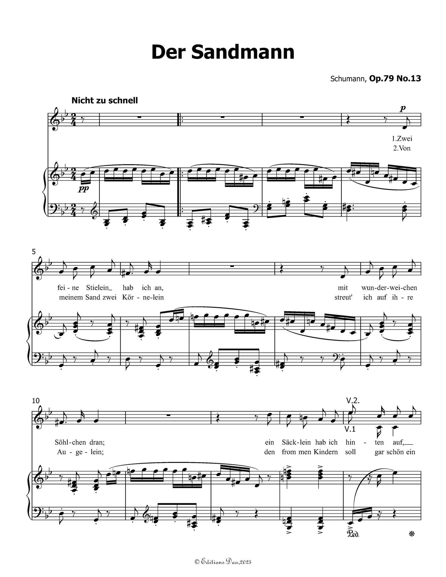 Der Sandman, by R. Schumann