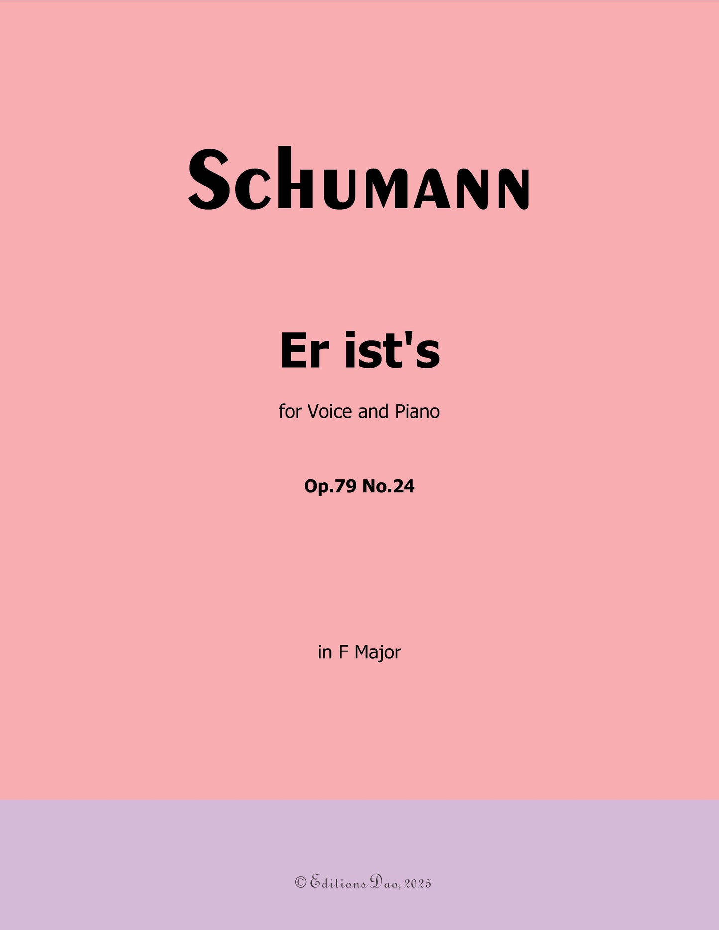 Er ists, by R. Schumann