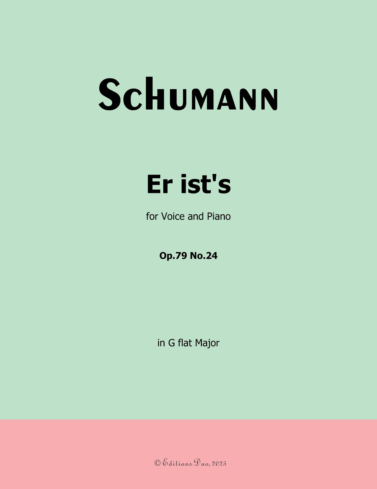 Er ists, by R. Schumann