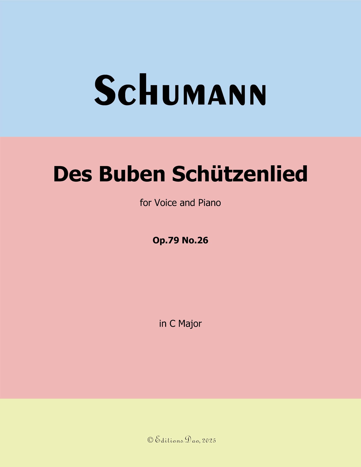 Des Buben Schutzenlied, by R. Schumann