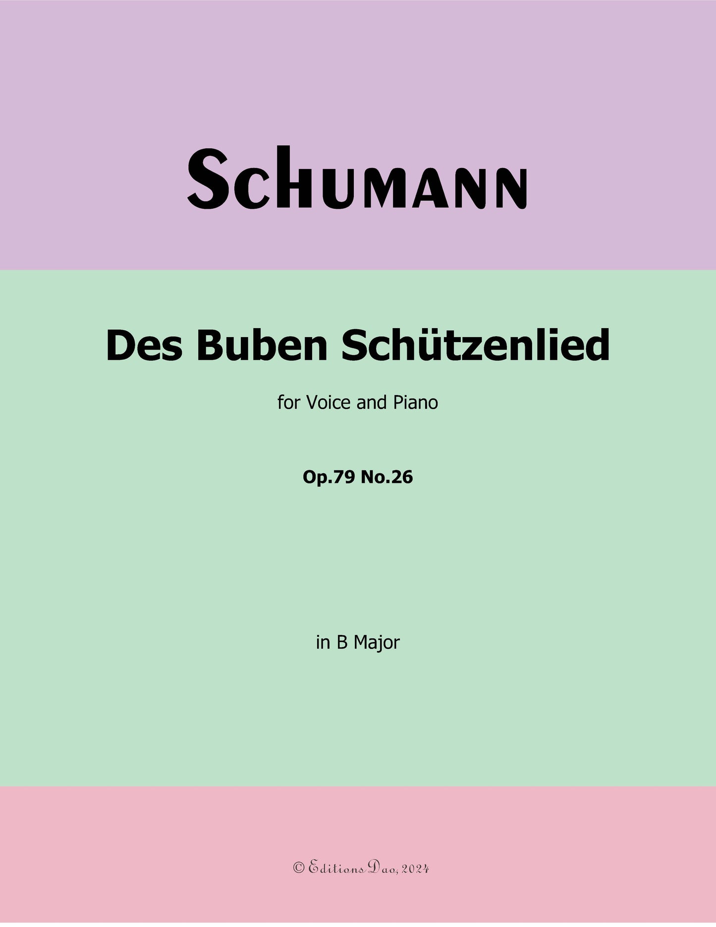Des Buben Schutzenlied, by R. Schumann