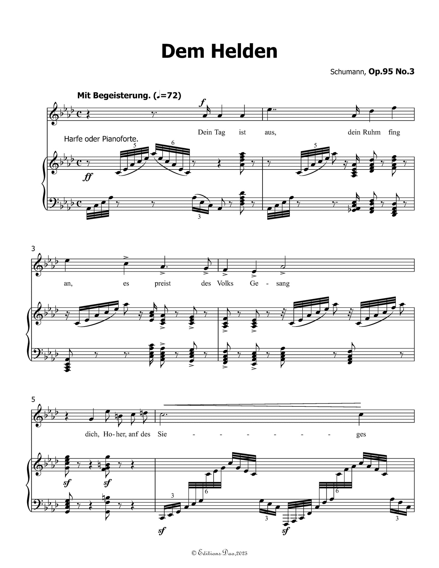 Dem Helden, by R. Schumann