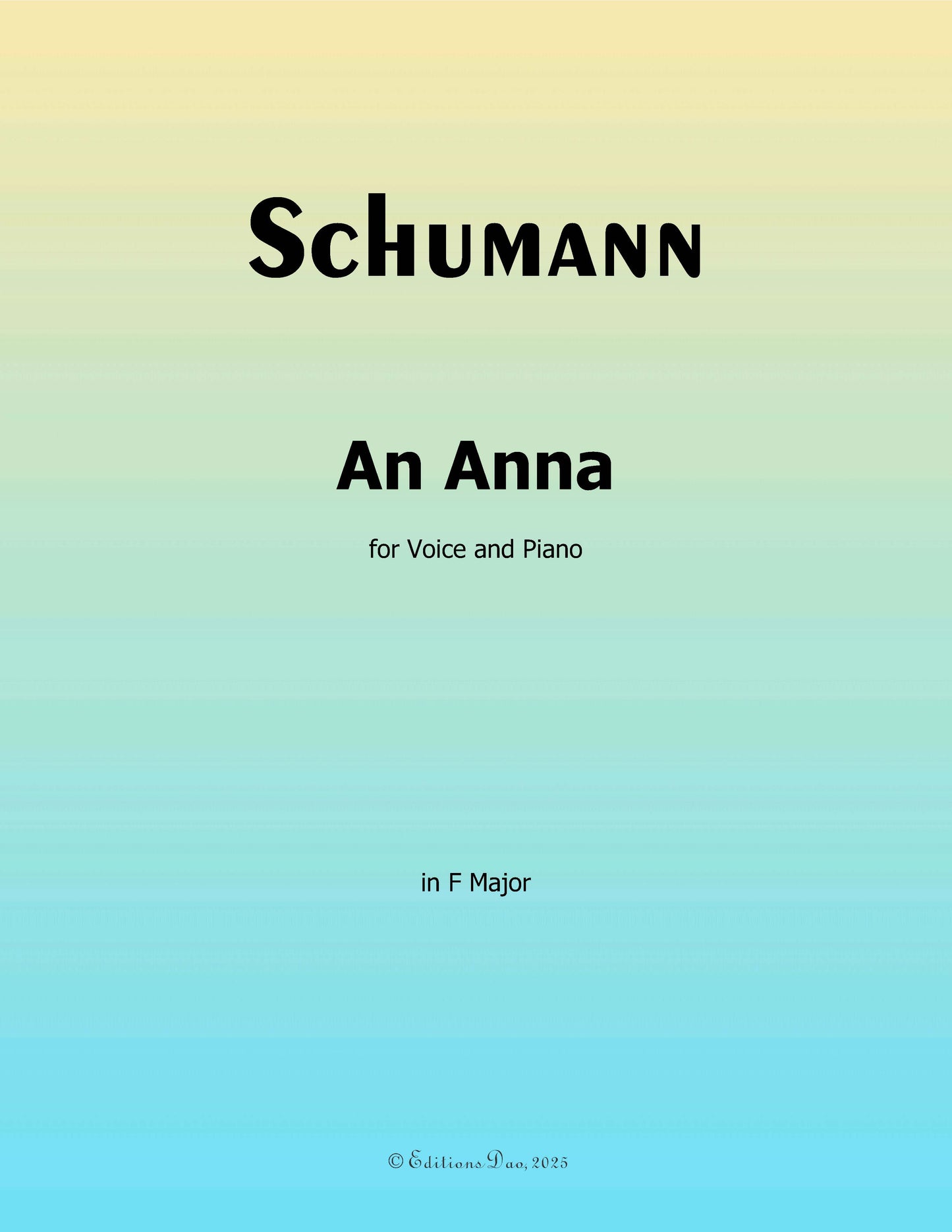 An Anna, by R. Schumann