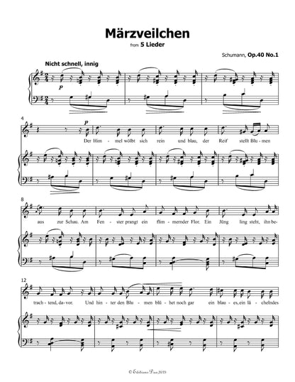 Marzveilchen, by R. Schumann