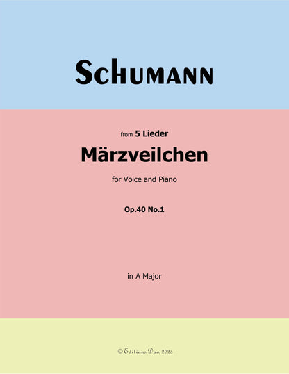 Marzveilchen, by R. Schumann