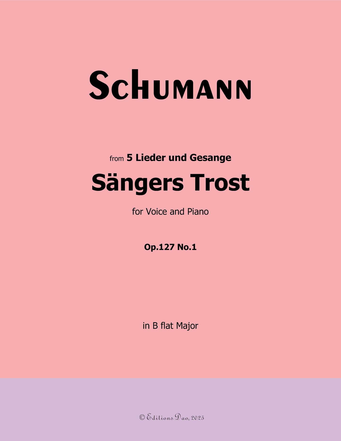 Sangers Trost, by R. Schumann
