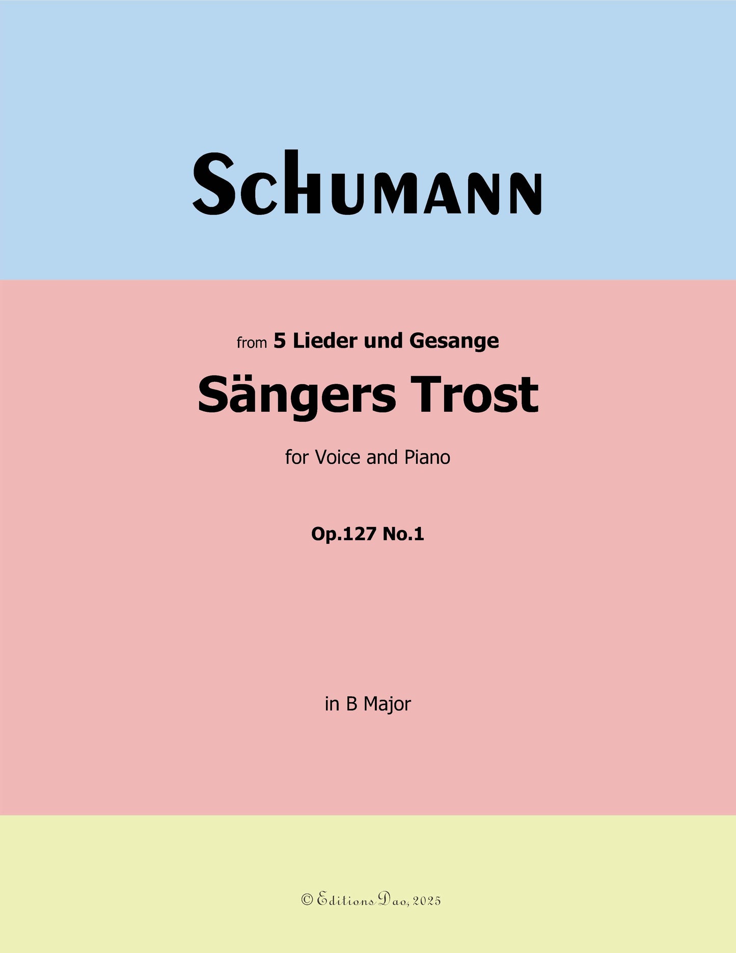 Sangers Trost, by R. Schumann