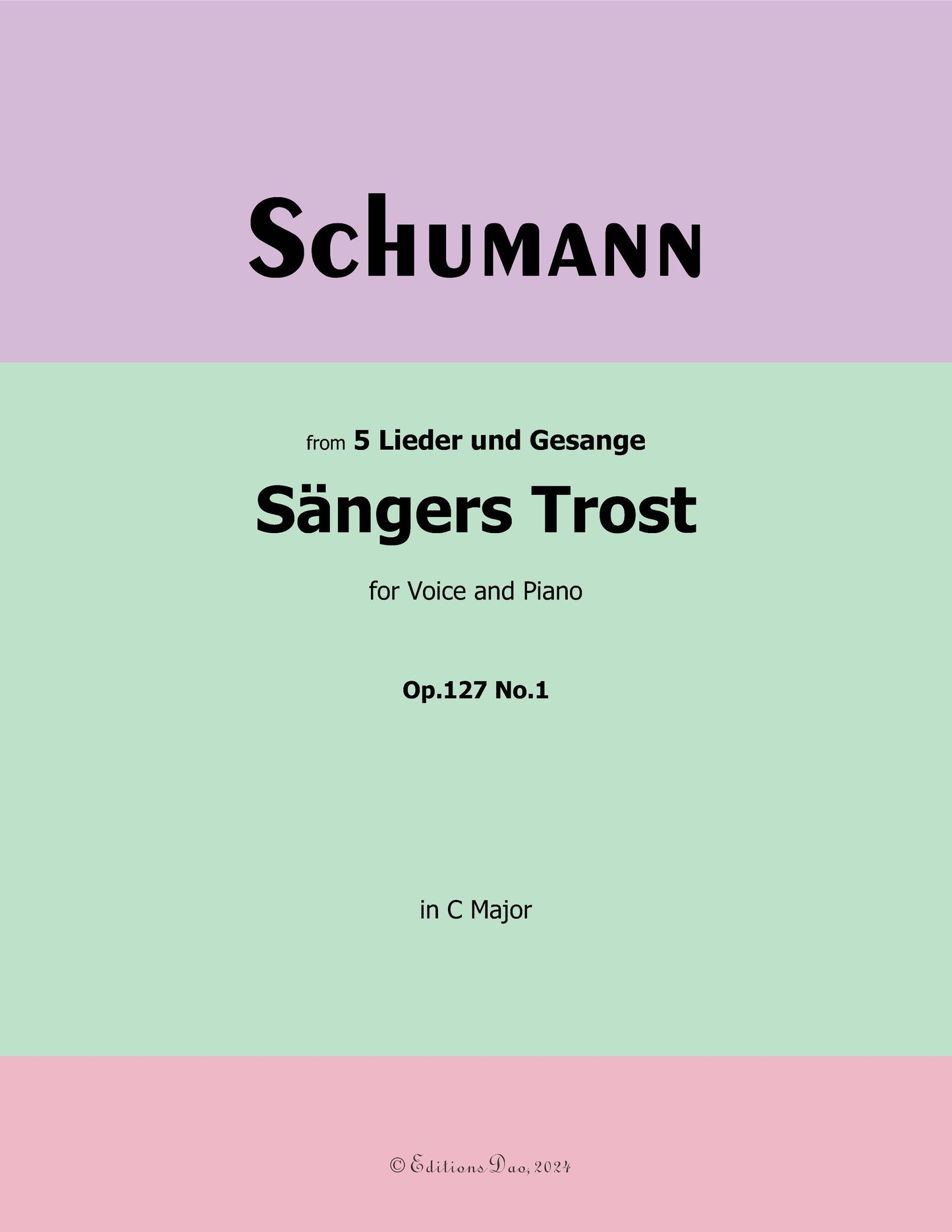 Sangers Trost, by R. Schumann