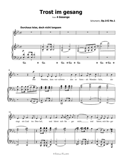 Trost im gesang, by R. Schumann