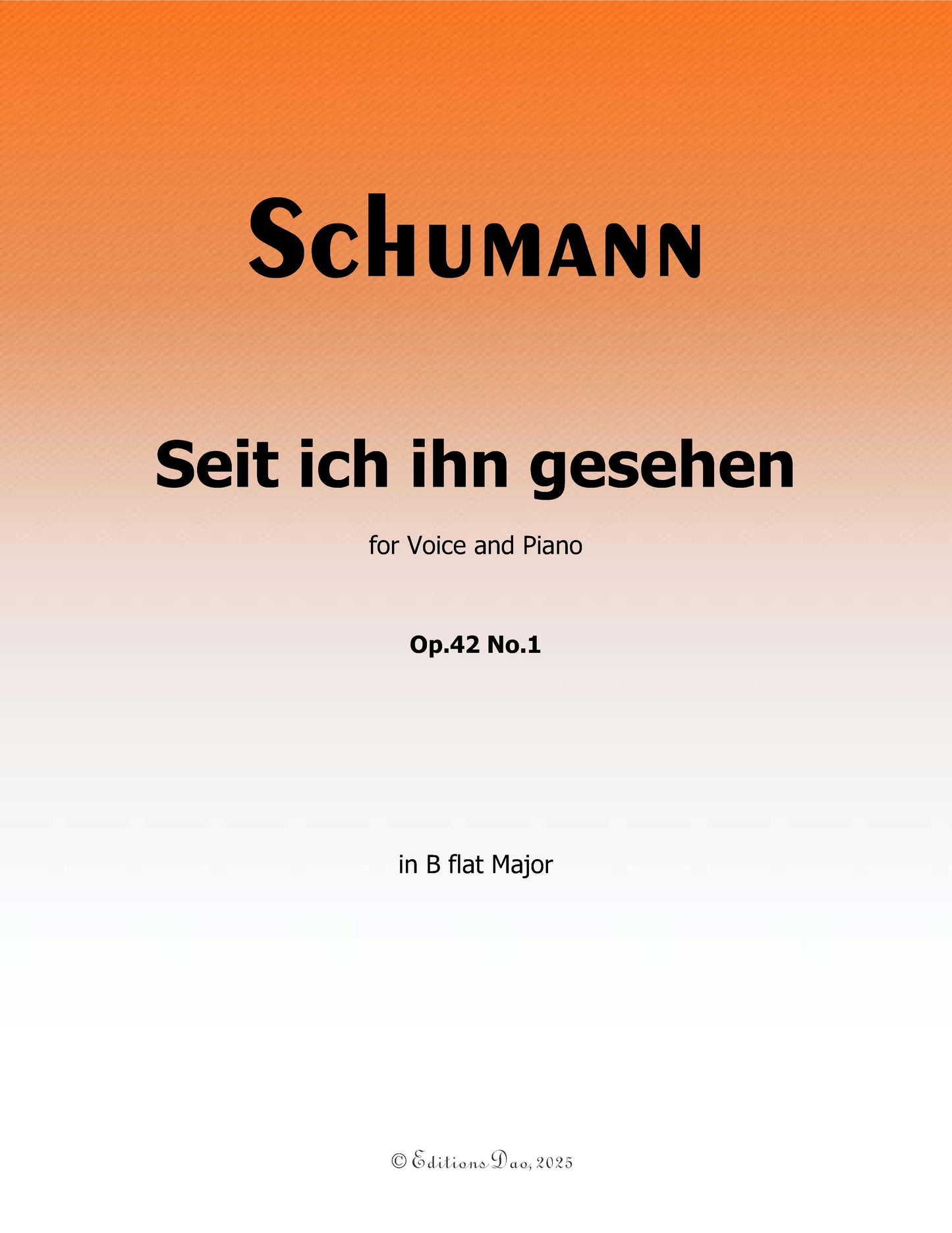 Seit ich ihn gesehen, by R. Schumann