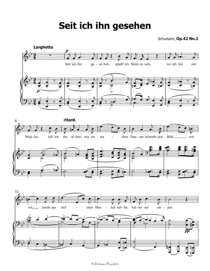 Seit ich ihn gesehen, by R. Schumann