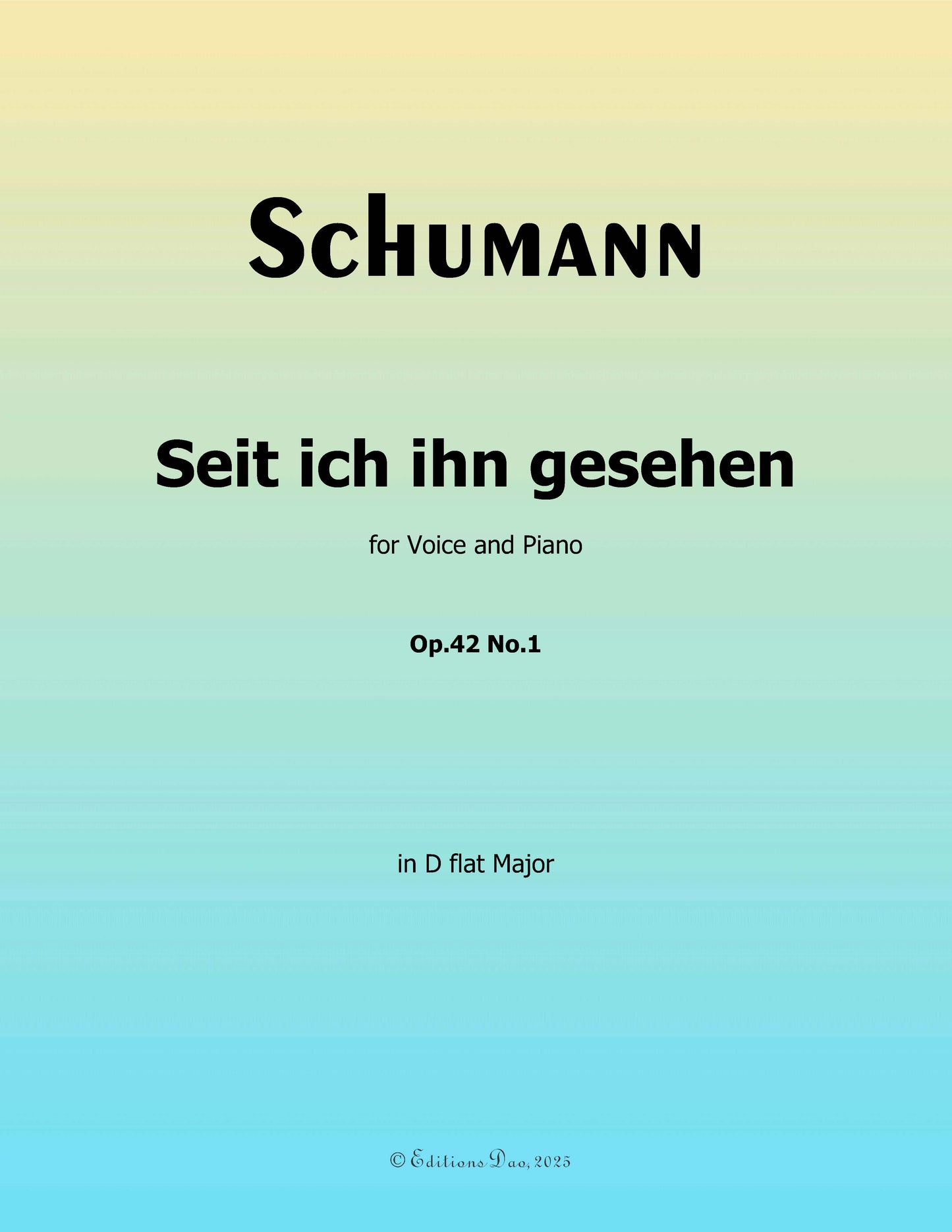 Seit ich ihn gesehen, by R. Schumann