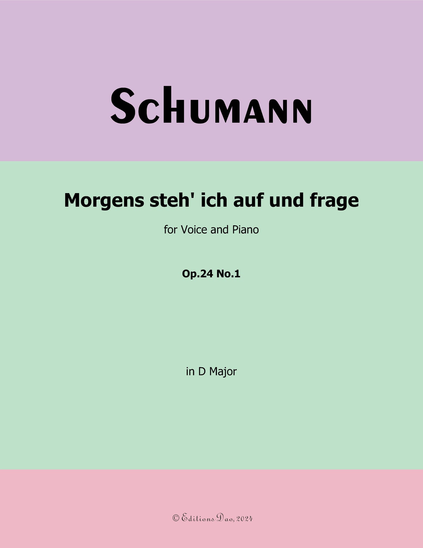 Morgens steh ich auf, by R. Schumann