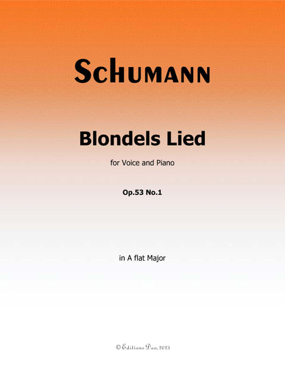 Blondels Lied, by R. Schumann