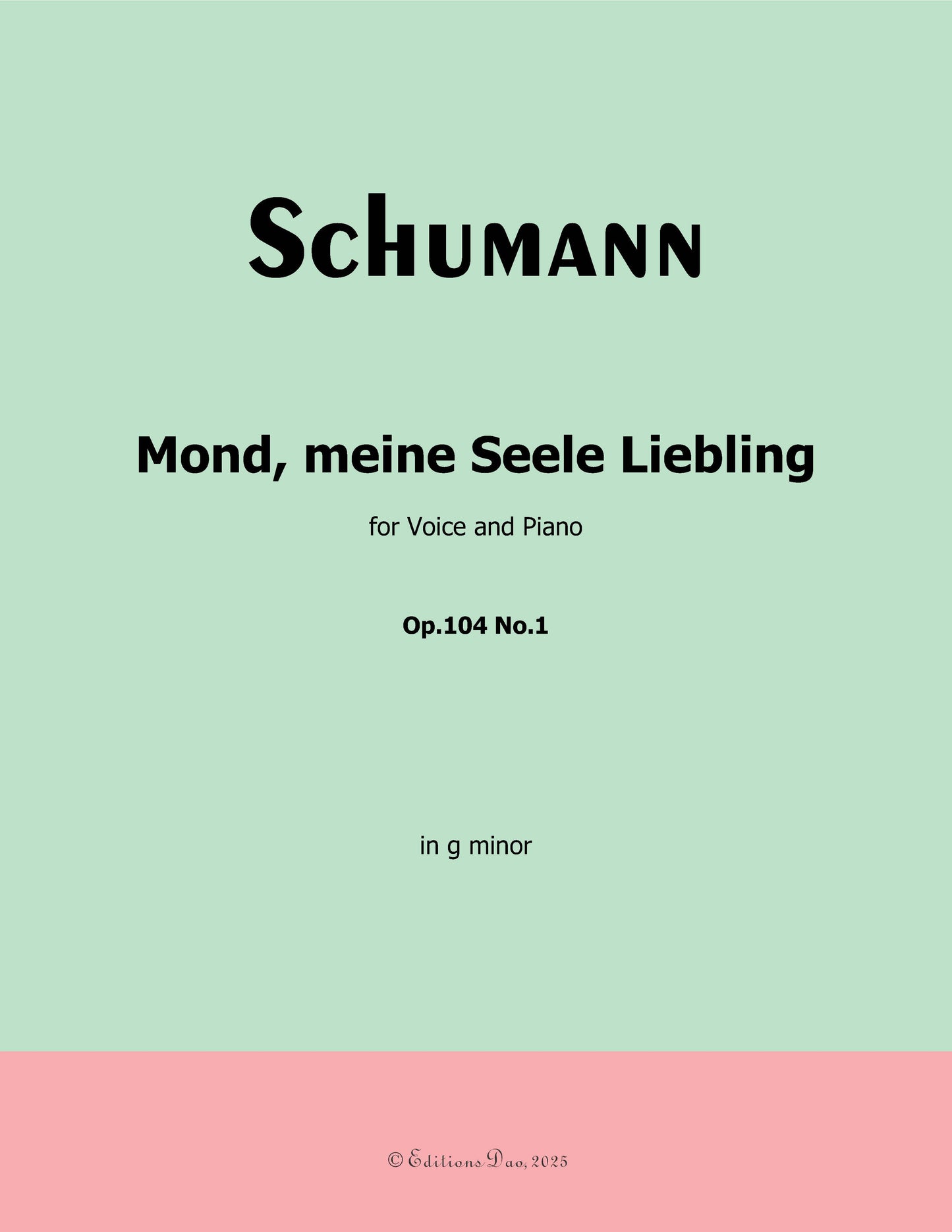 Mond,meiner Seele Liebling, by R. Schumann
