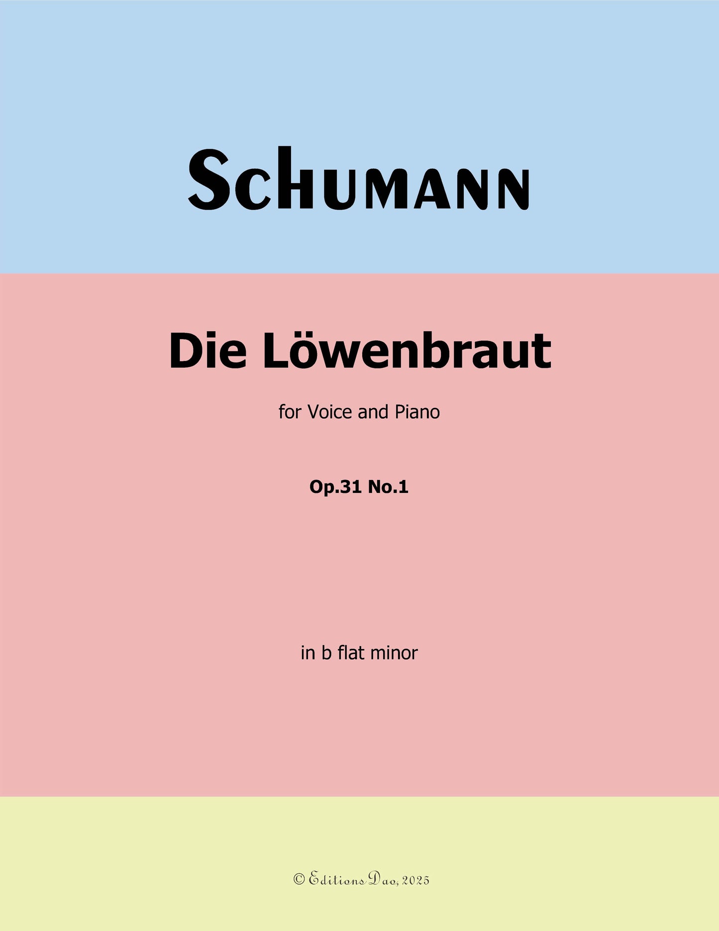 Die Lowenbraut, by R. Schumann