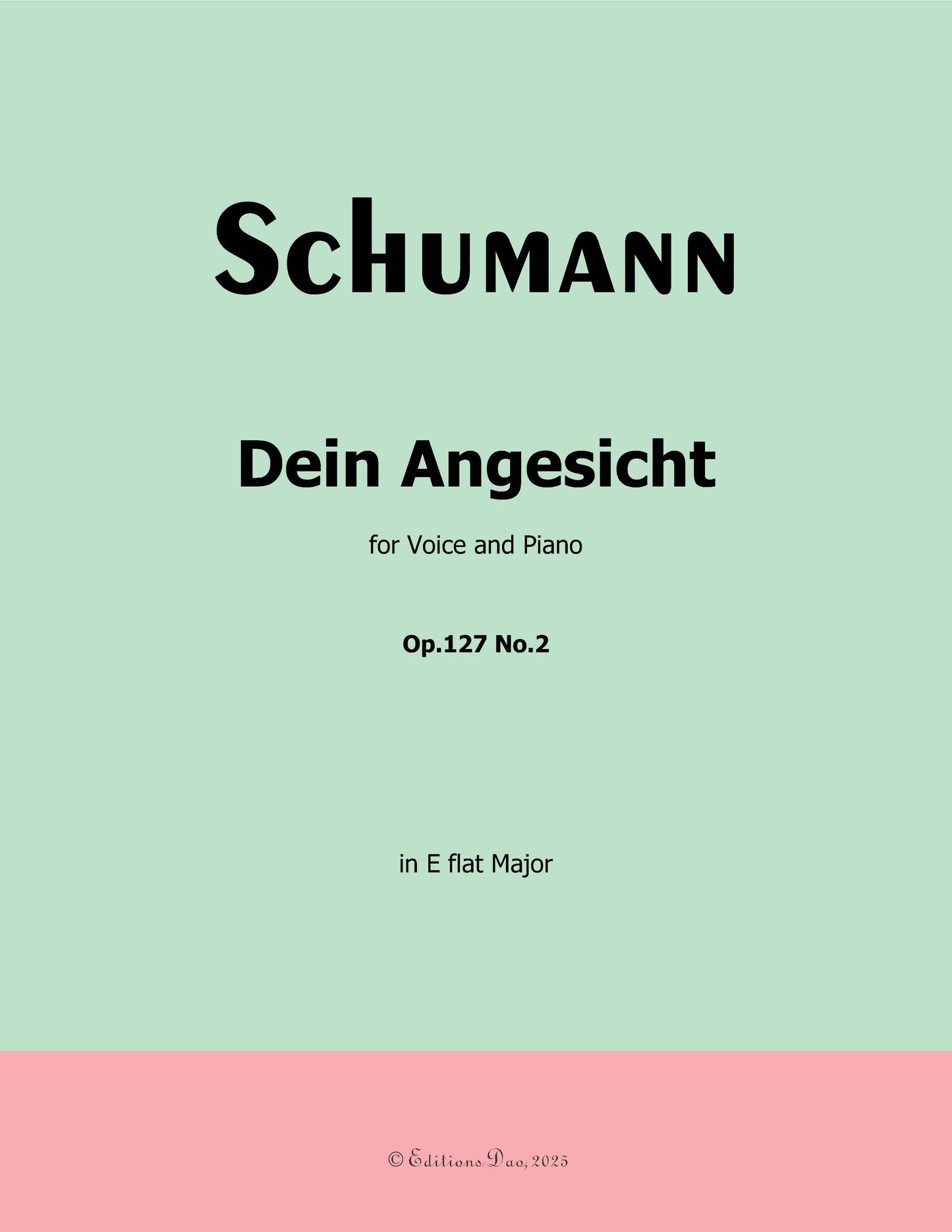 Dein Angesicht, by R. Schumann