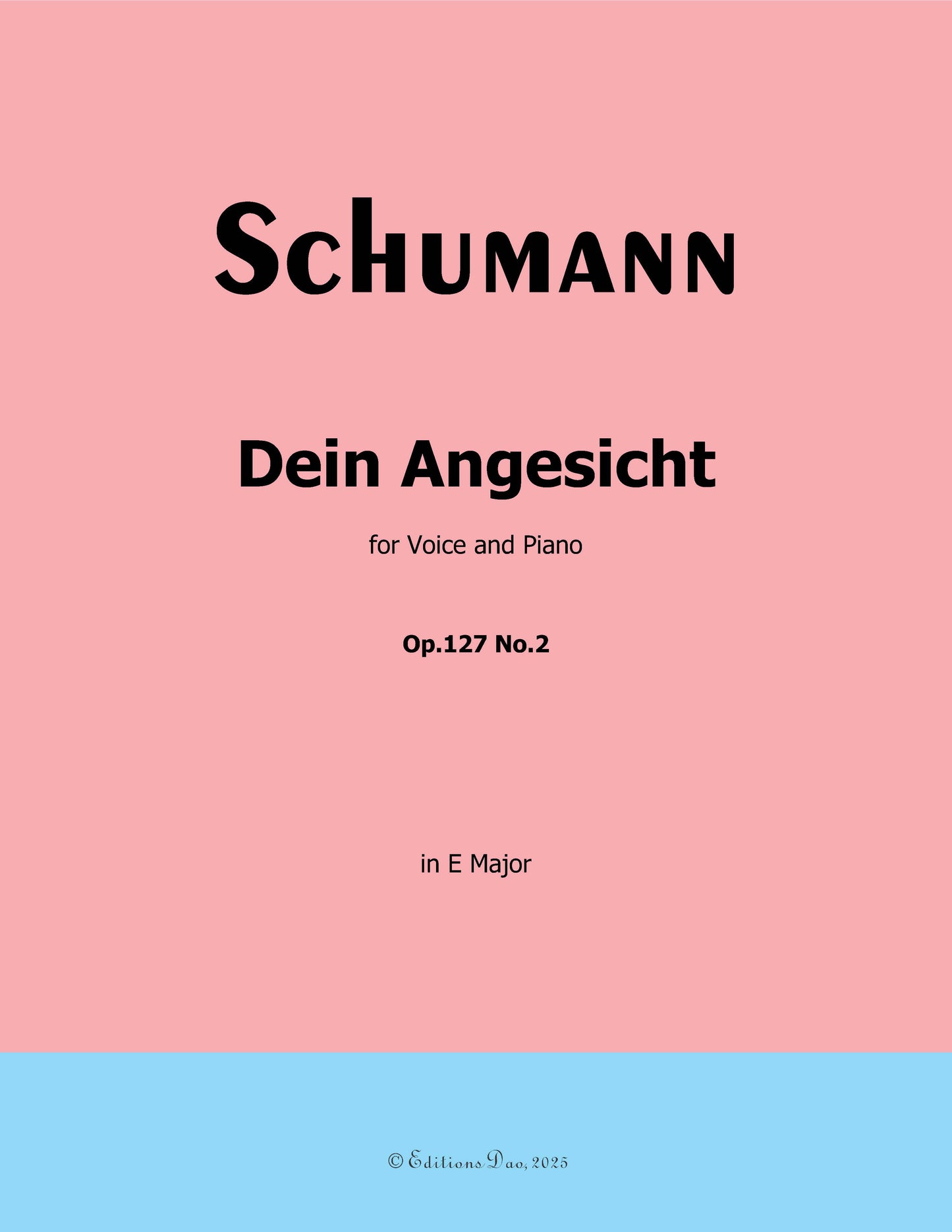 Dein Angesicht, by R. Schumann