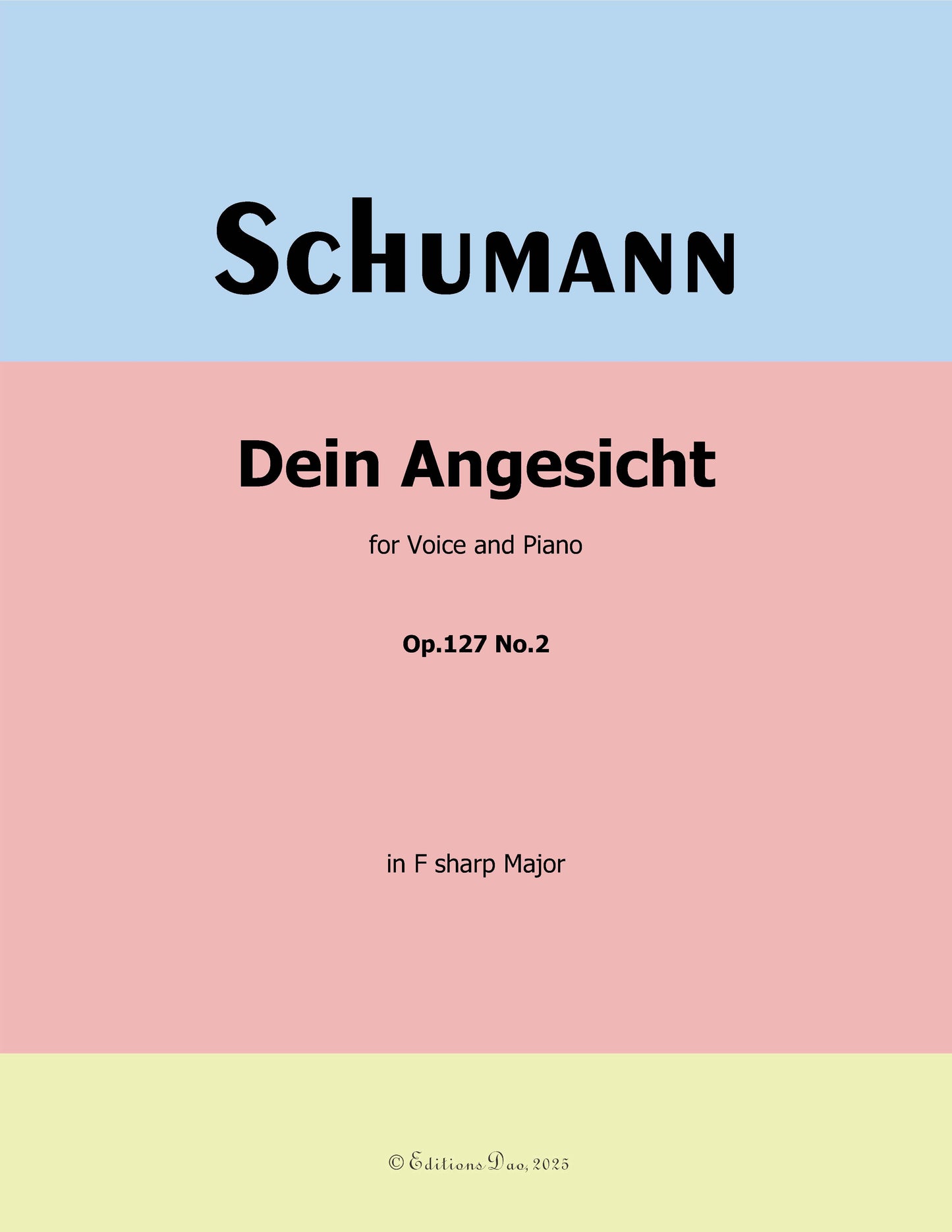 Dein Angesicht, by R. Schumann