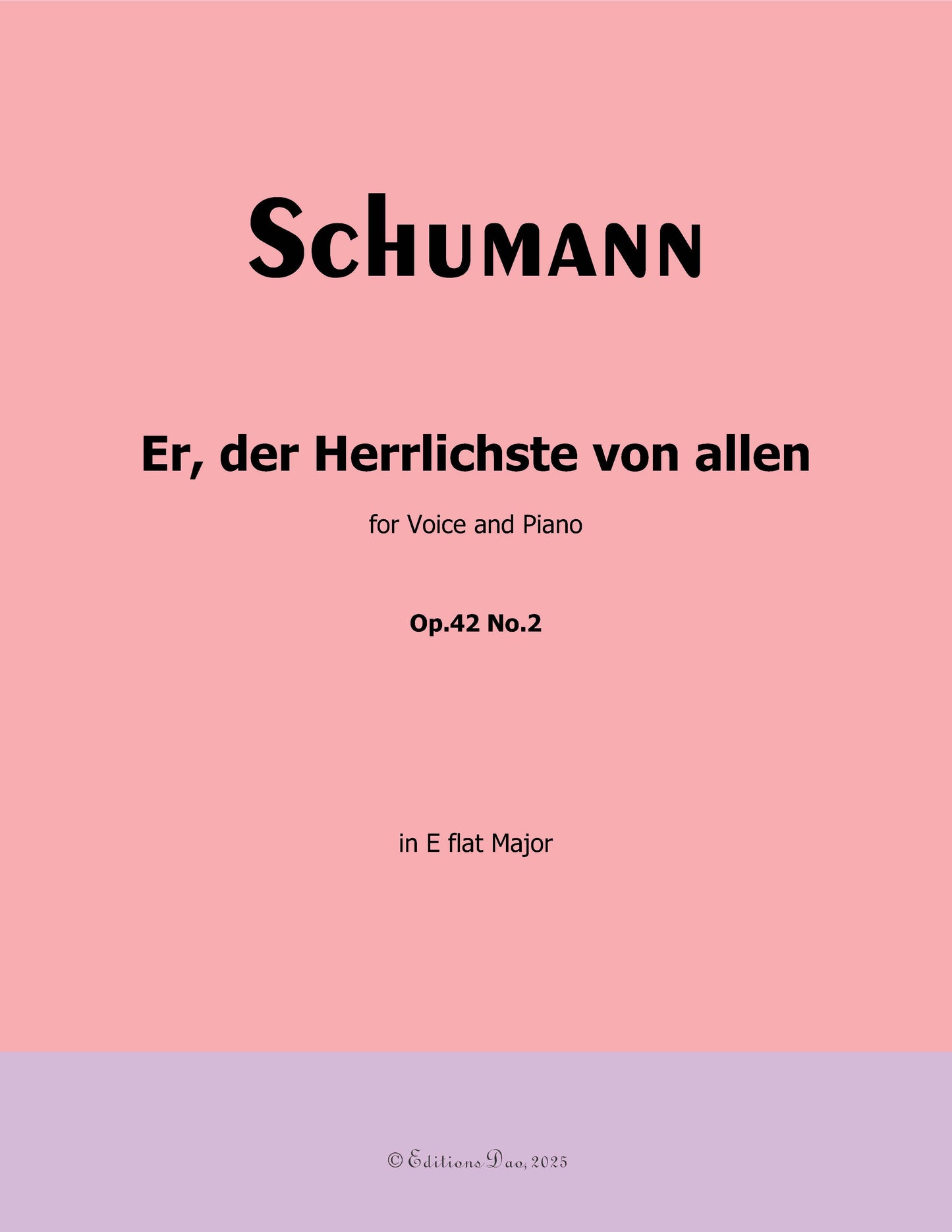 Er,der Herrlichste von allen, by R. Schumann