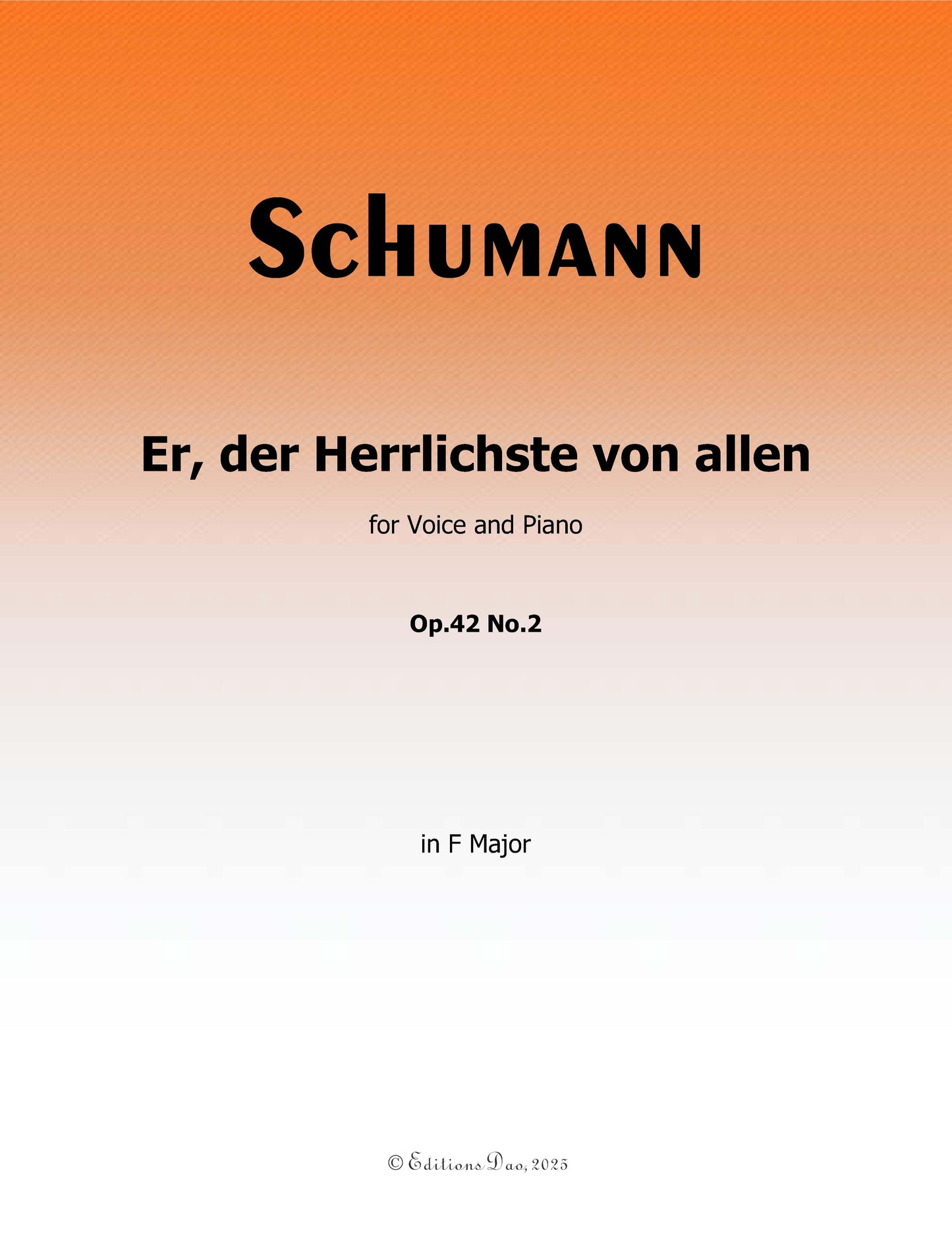 Er,der Herrlichste von allen, by R. Schumann