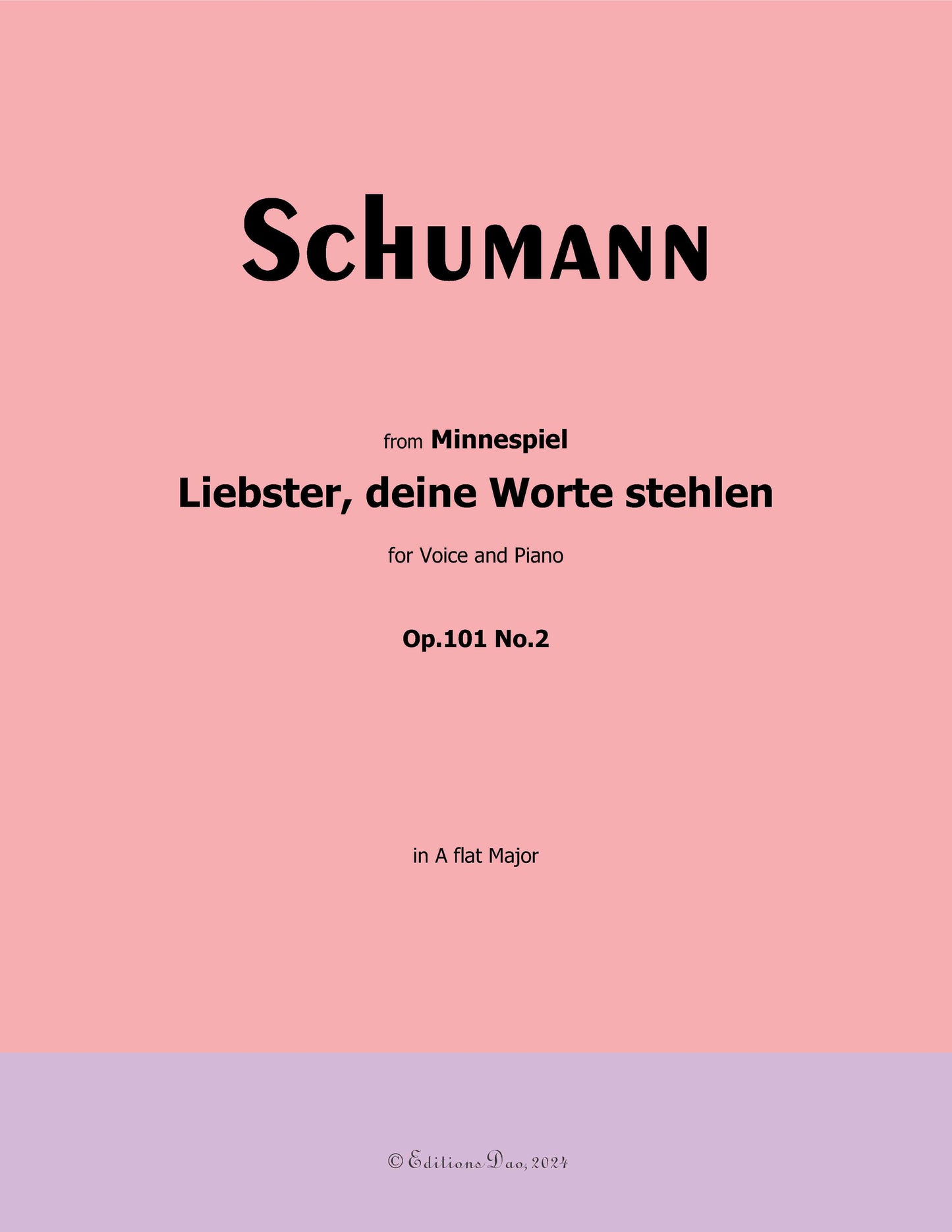 Liebster,deine Worte stehlen, by R. Schumann