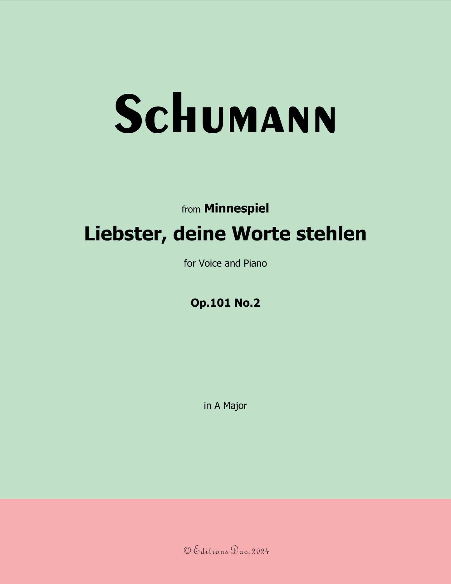 Liebster,deine Worte stehlen, by R. Schumann