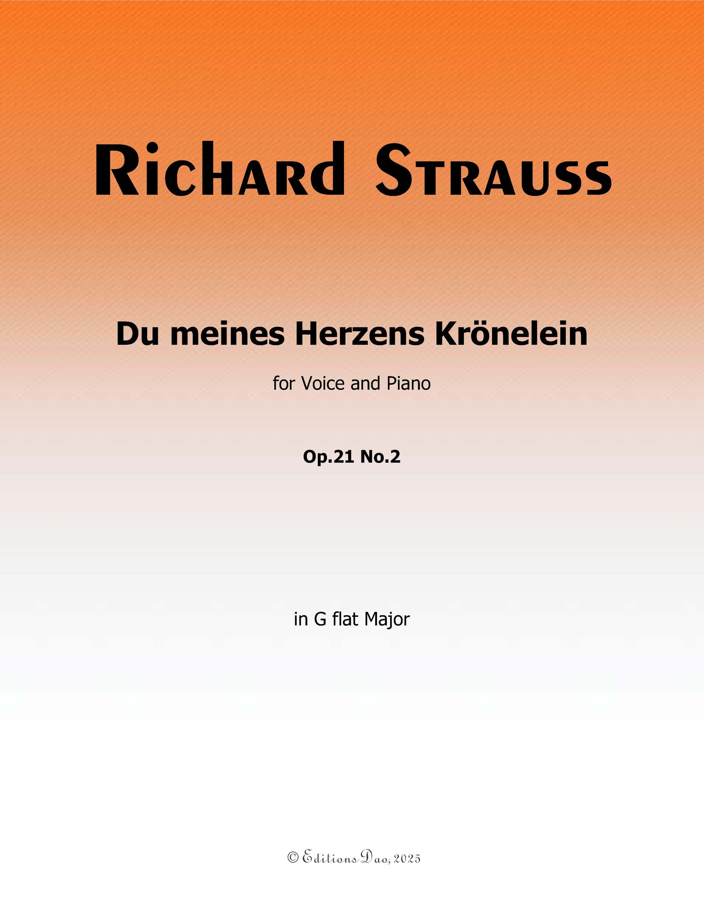Du meines Herzens Kronelein, by Richard Strauss