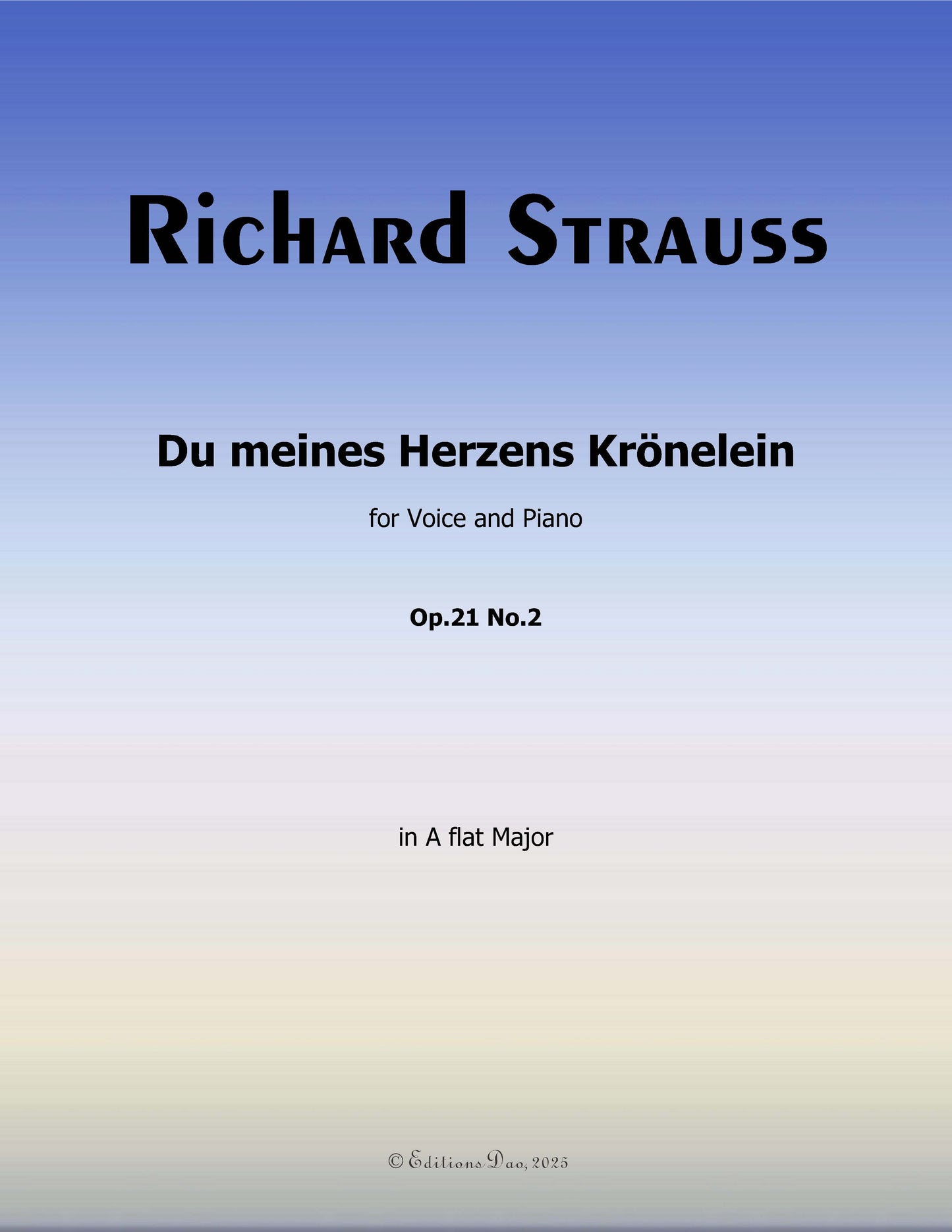 Du meines Herzens Kronelein, by Richard Strauss