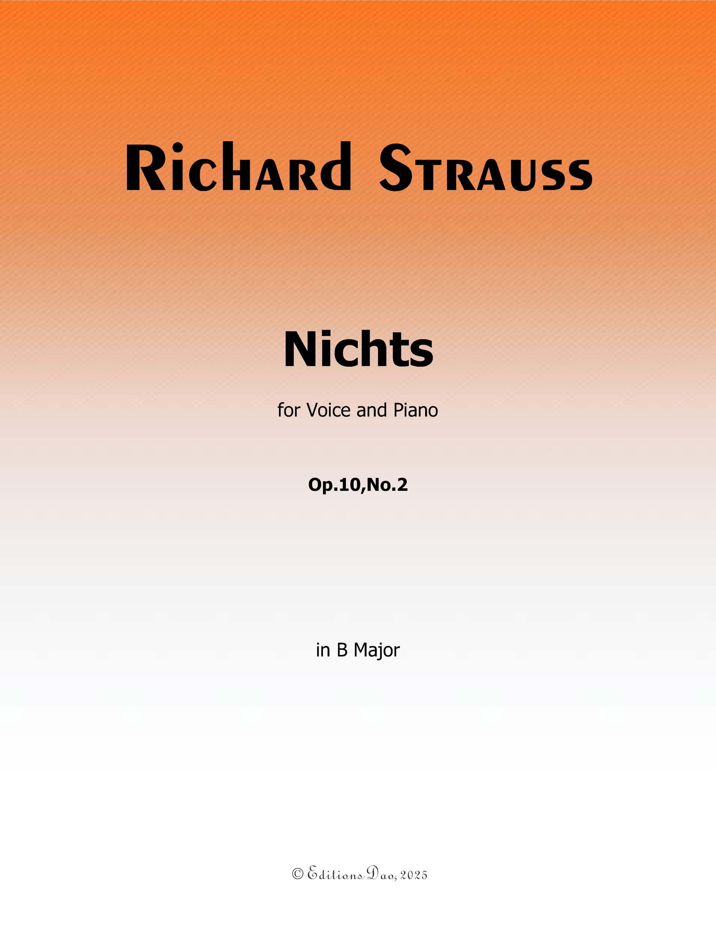 Nichts, by Richard Strauss