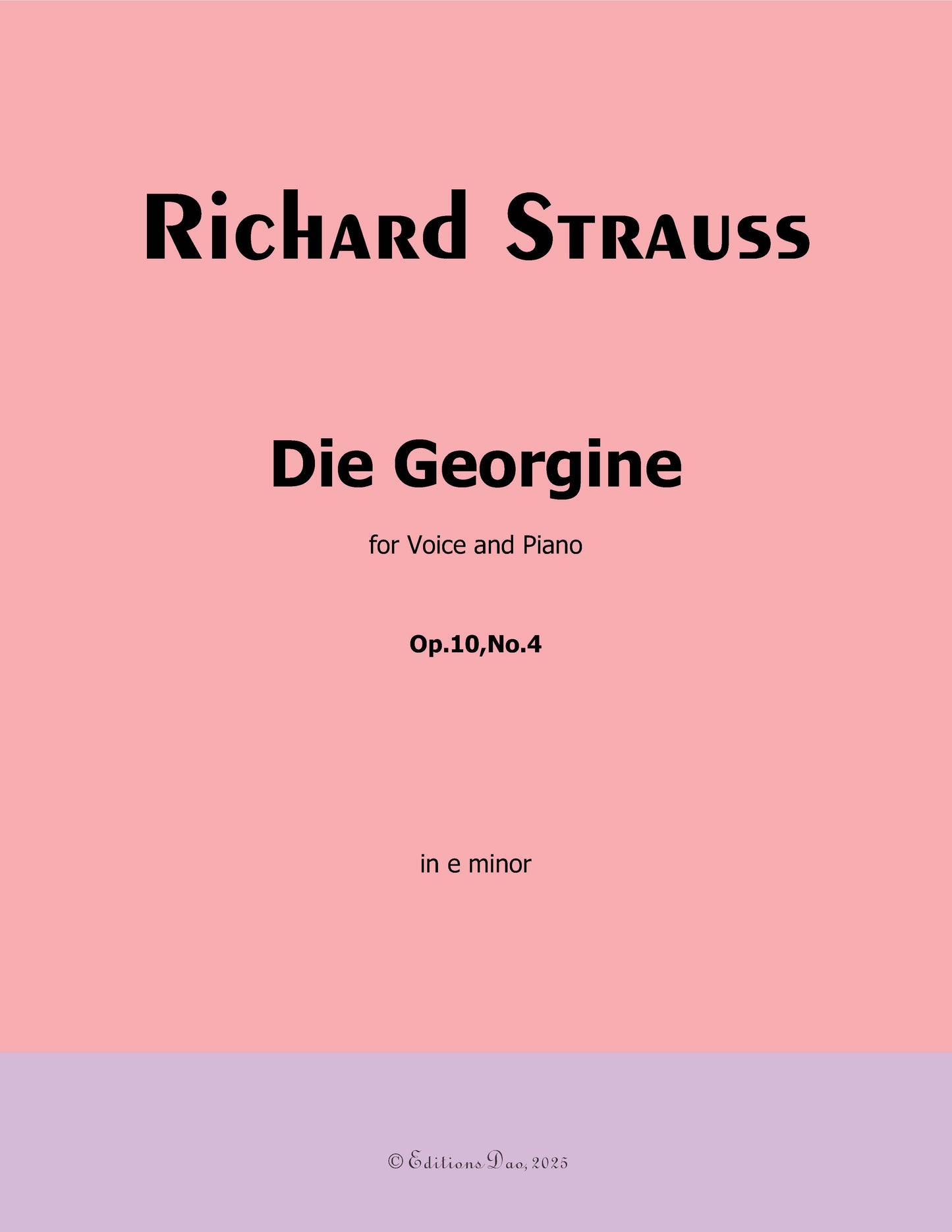Die Georgine, by Richard Strauss