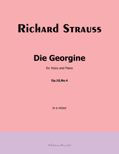 Die Georgine, by Richard Strauss