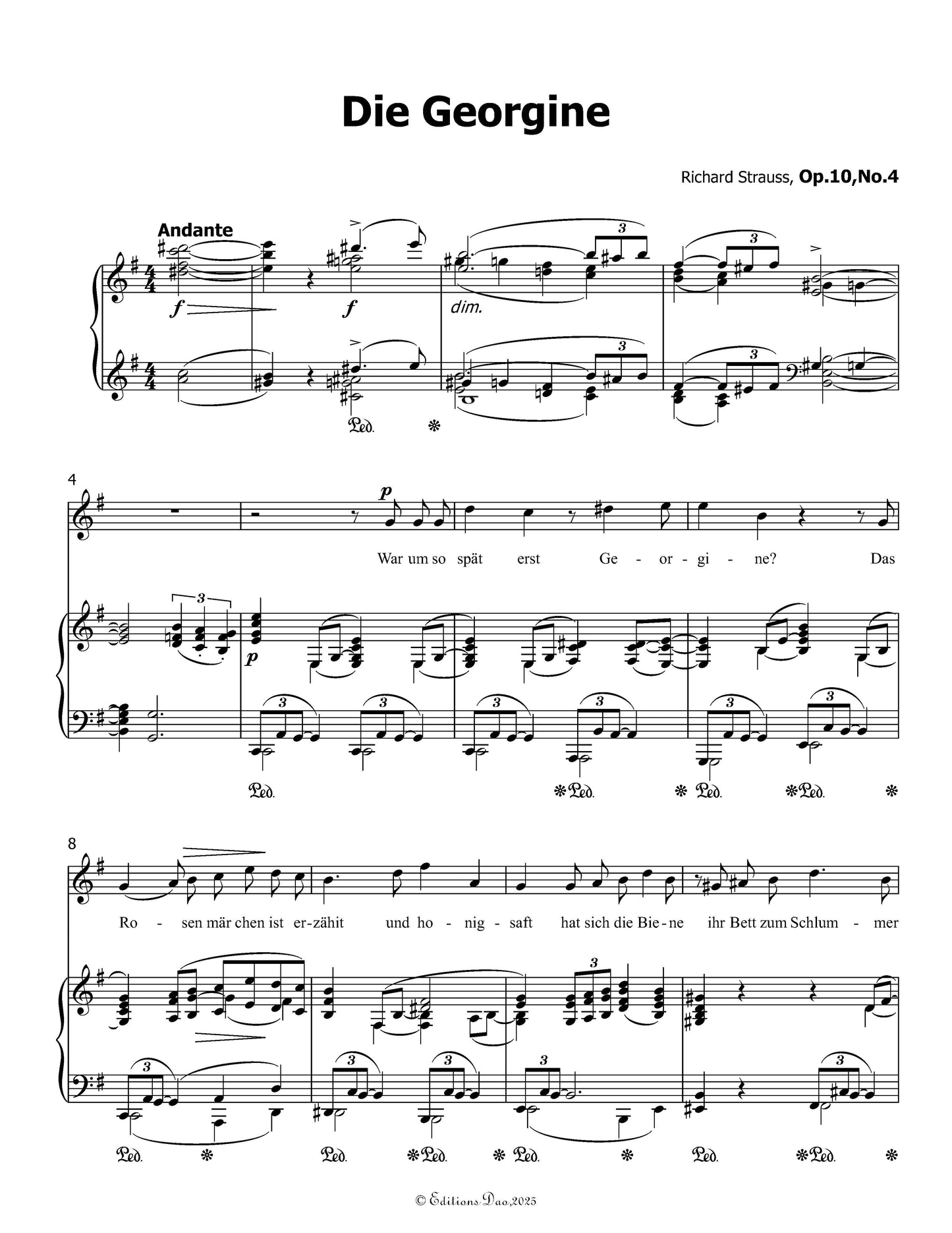 Die Georgine, by Richard Strauss