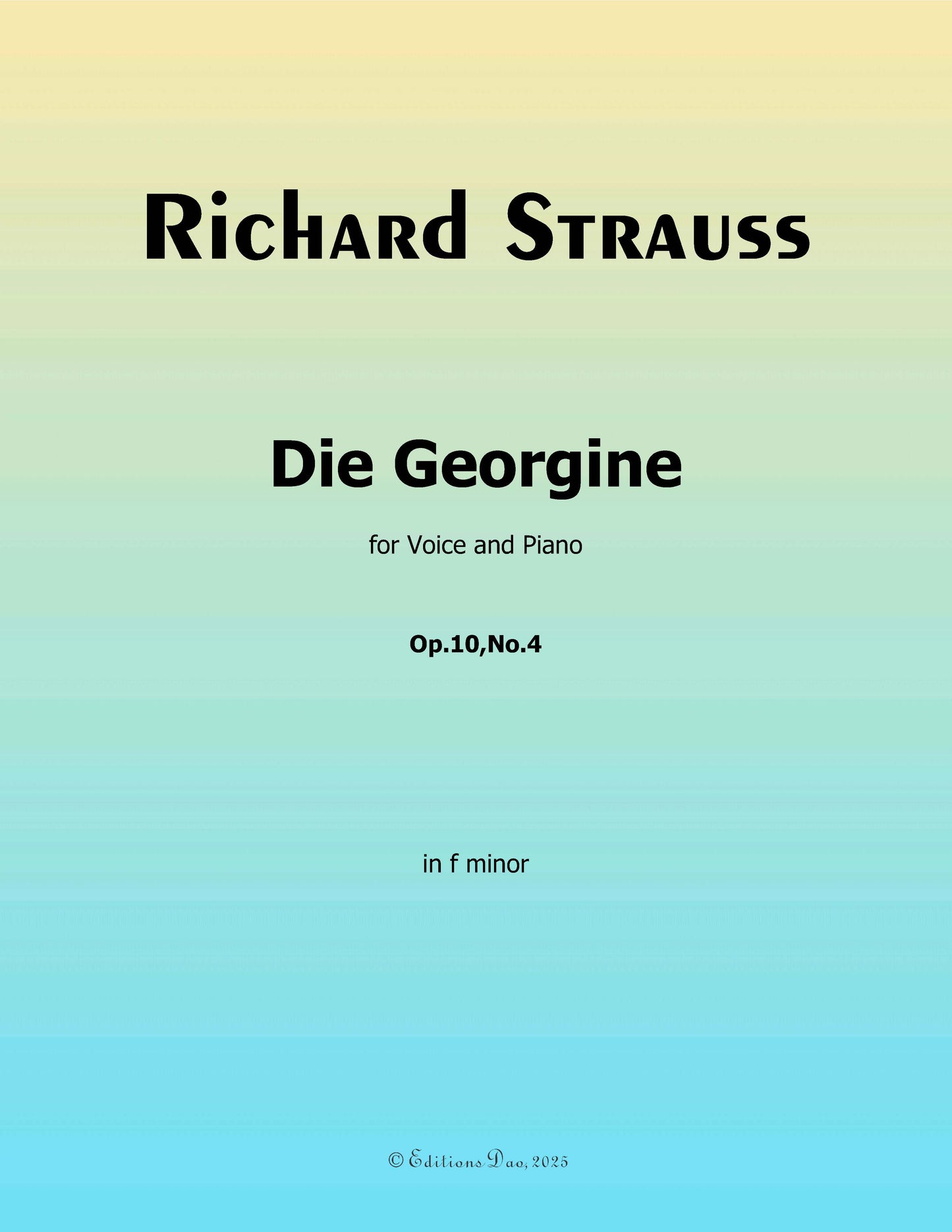 Die Georgine, by Richard Strauss