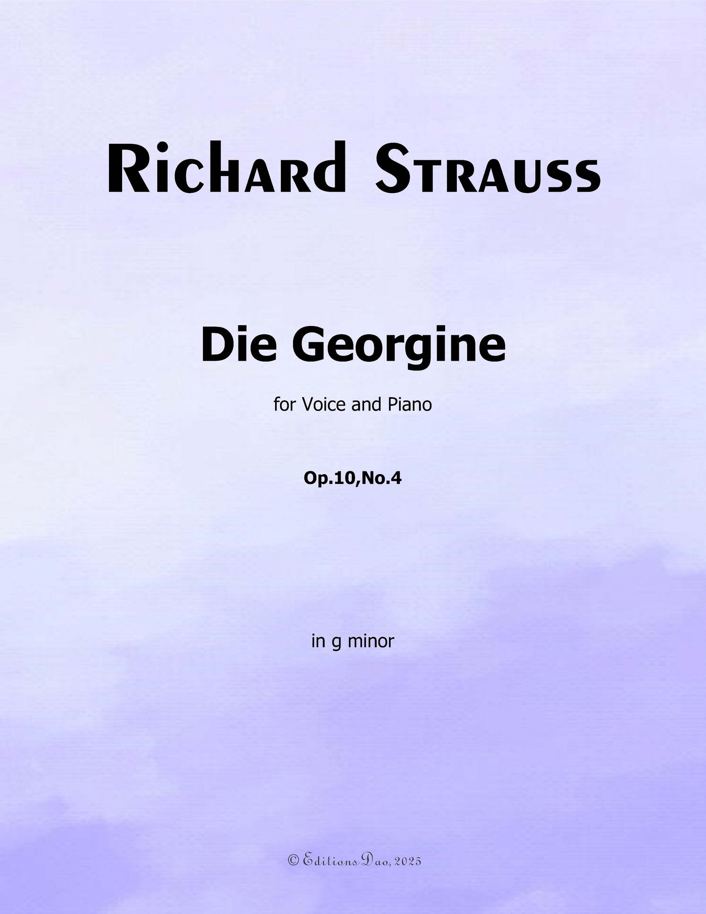 Die Georgine, by Richard Strauss