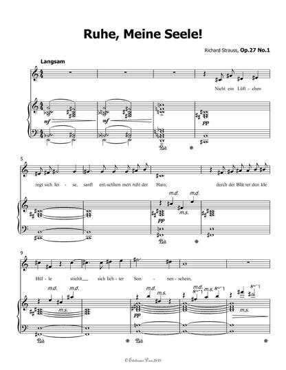 Ruhe,Meine Seele!, by Richard Strauss