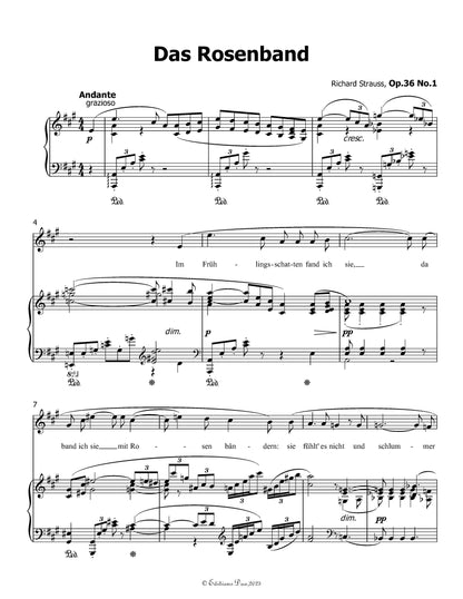 Das Rosenband, by Richard Strauss