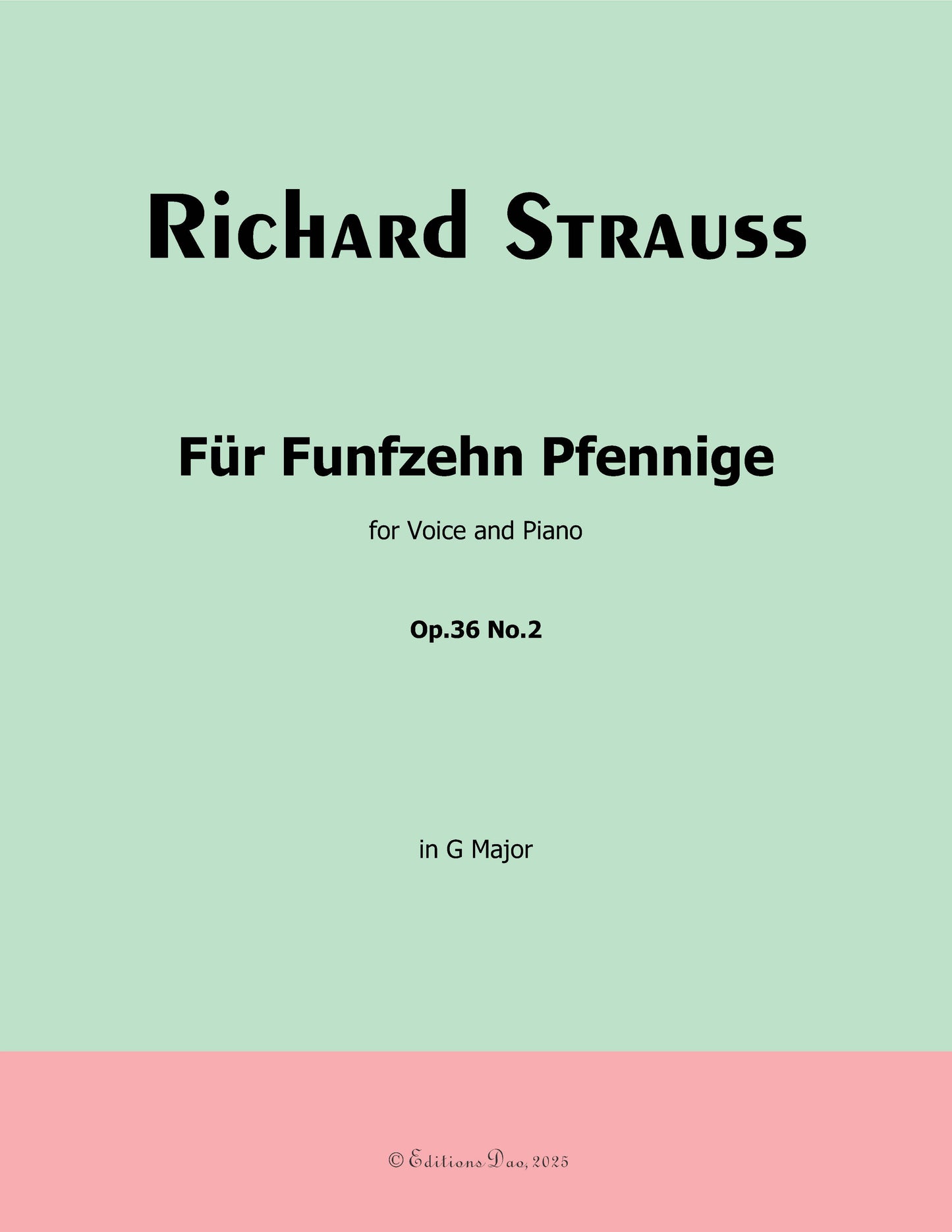 Fur Funfzehn Pfennige, by Richard Strauss
