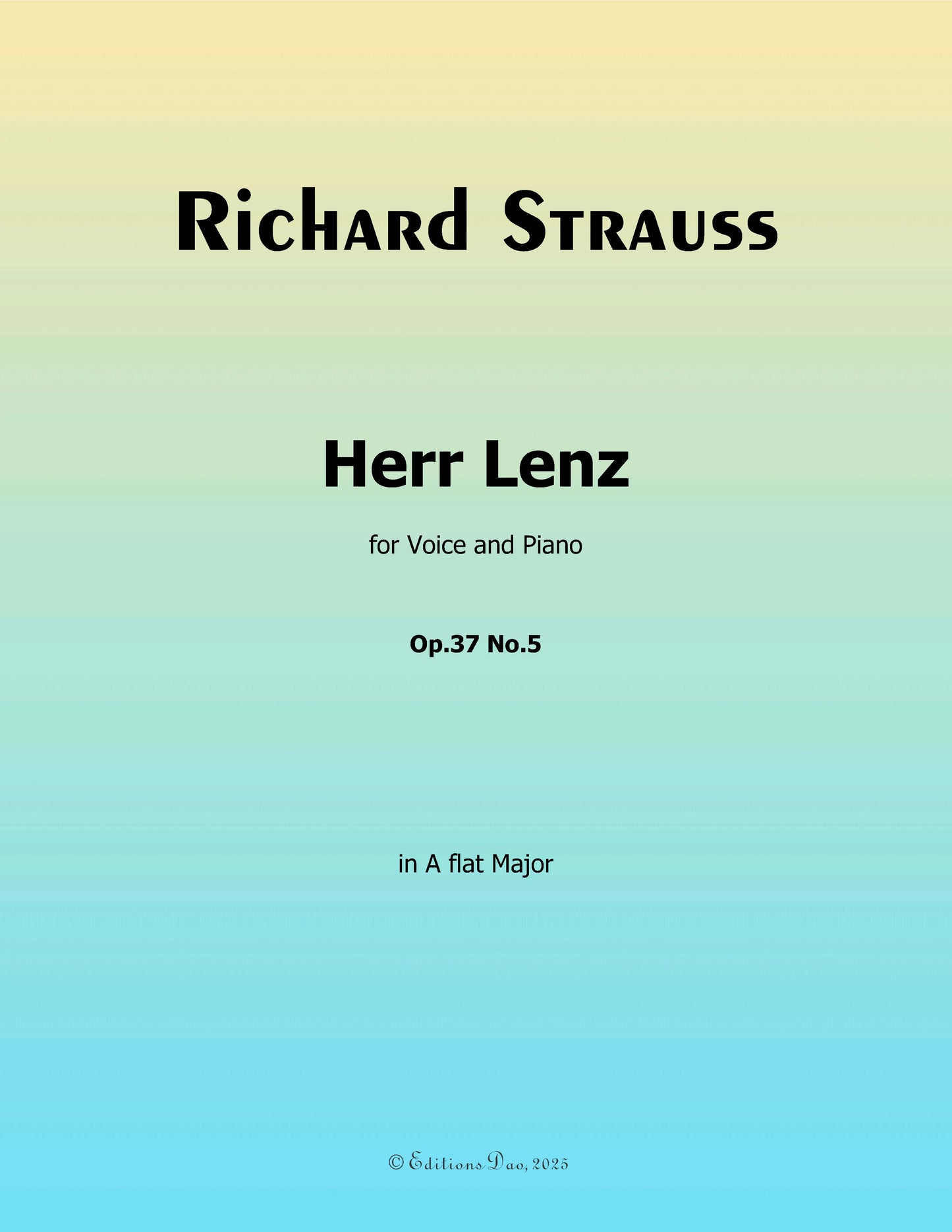 Herr Lenz, by Richard Strauss