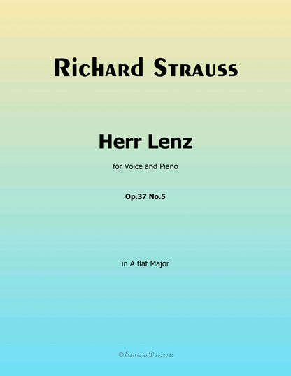 Herr Lenz, by Richard Strauss