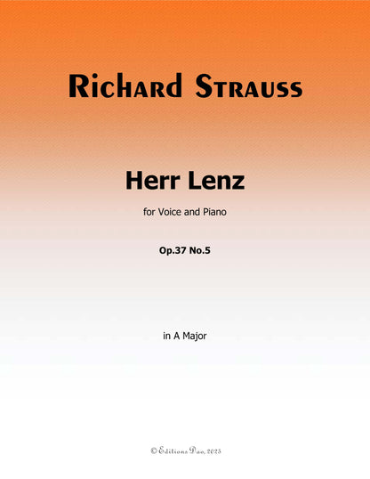 Herr Lenz, by Richard Strauss