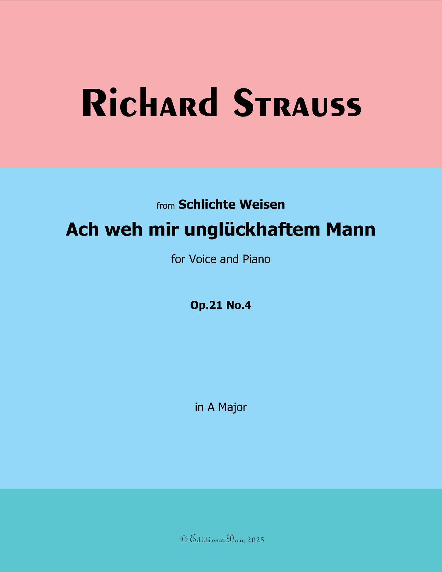 Ach weh mir unglückhaftem Mann, by Richard Strauss