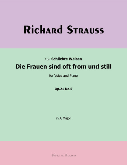 Die Frauen sind oft from und still, by Richard Strauss