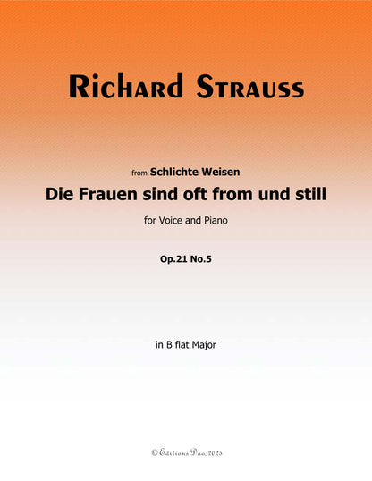 Die Frauen sind oft from und still, by Richard Strauss