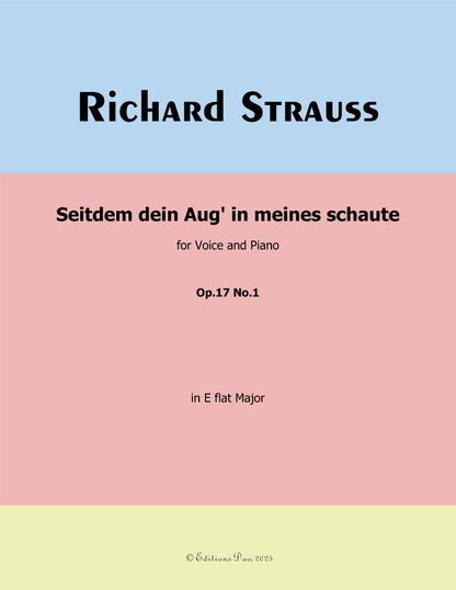 Seitdem dein Aug' in meines schaute, by Richard Strauss