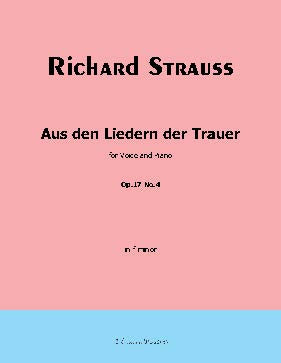 Aus den Liedern der Trauer, by Richard Strauss