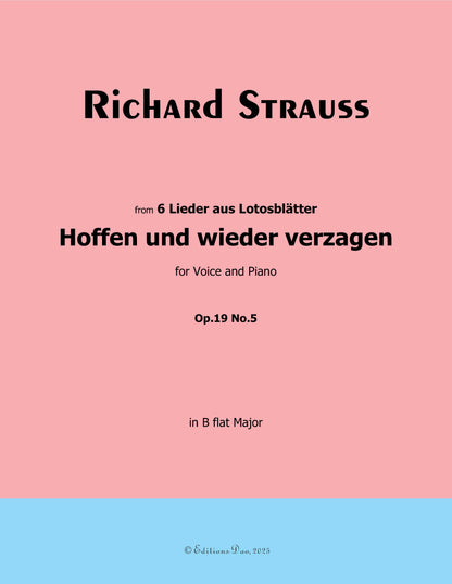 Hoffen und wieder verzagen, by Richard Strauss