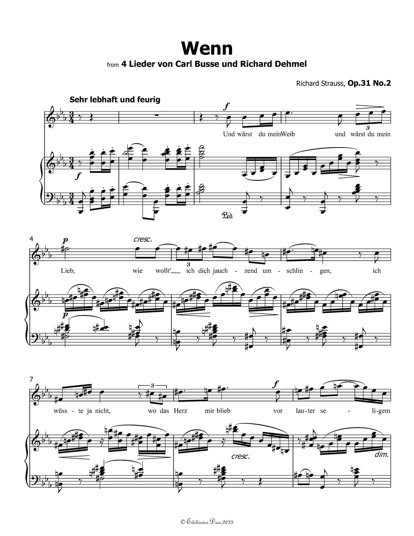 Wenn, by Richard Strauss