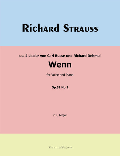 Wenn, by Richard Strauss