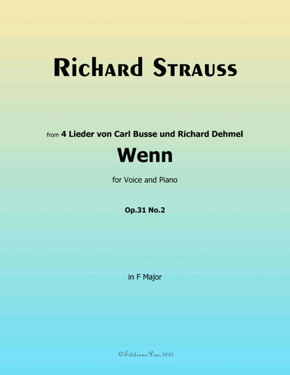 Wenn, by Richard Strauss